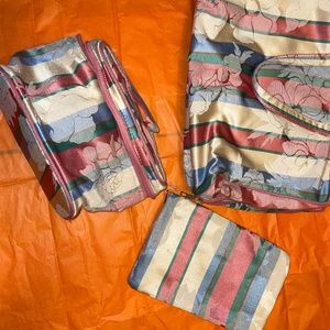 3 pack makeup tote small pouch and bag